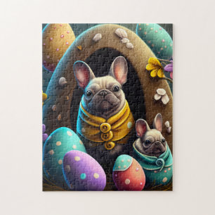 Schattige Pug met Paaseieren Een Feestelijk en Sch Legpuzzel