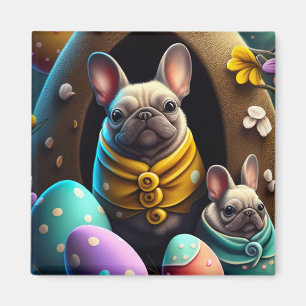 Schattige Pug met Paaseieren Een Feestelijk en Sch Magneet