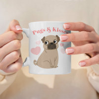 Schattige Pug "Pugs and Kisses" Aangepaste foto