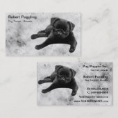 Schattige Pug Puppy Visitekaartje (Voorkant / Achterkant)