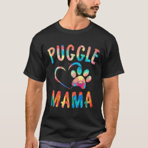 Schattige Puggle Mama Pet Pugs Lover Kleding Dog P T-shirt