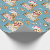 Schattige Puppies Cadeaupapier (Hoek)