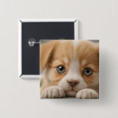 Schattige Puppy Button Badge (Voorkant /achterkant)