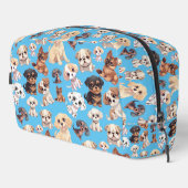 Schattige Puppy Dog Blue Toilettasje (Rechterhoek)