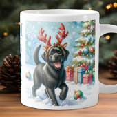 Schattige Puppy Dog Labrador Retriever Christmas Extra Grote Mok