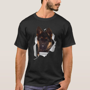 Schattige Puppy Duitse Herder Gezicht Duitse Herde T-shirt