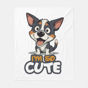 schattige puppy fleece deken