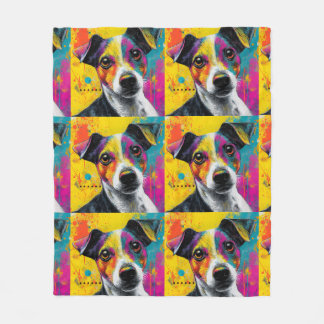 Schattige Puppy Grappige Hond Mixed Media Dier Hui Fleece Deken