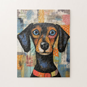 Schattige Puppy Grappige Hond Mixed Media Dier Hui Legpuzzel