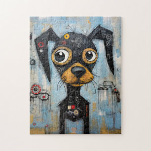 Schattige Puppy Grappige Hond Mixed Media Dier Hui Legpuzzel