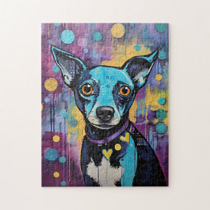 Schattige Puppy Grappige Hond Mixed Media Dierhuis Legpuzzel