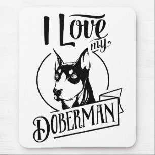 Schattige Puppy Hond Liefhebber Moeder Doberman Pi Muismat