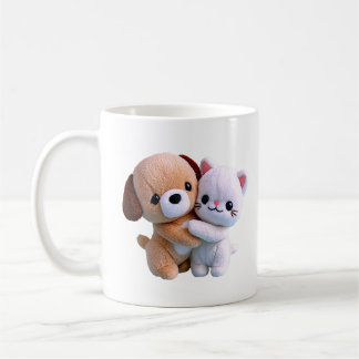 Schattige Puppy Kitten Knuffel Koffiemok