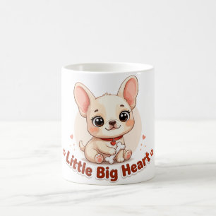 Schattige Puppy Kleine Grote Hart Koffiemok