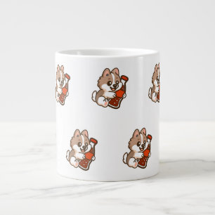 Schattige Puppy Knuffelt Cola Fles Extra Grote Beker