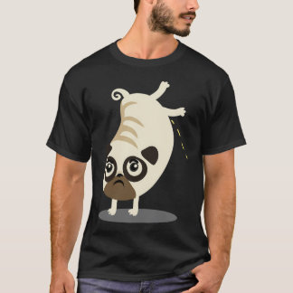 Schattige Puppy: schattige puppy plassende cartoon T-shirt