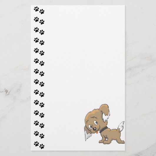 Schattige puppy Stationery Briefpapier (Voorkant)