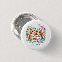 Schattige Puppy Verpleegster Pawsitive Waterverf G