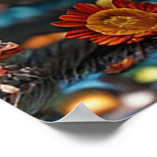 Schattige puppy viert verjaardag poster (Hoek)