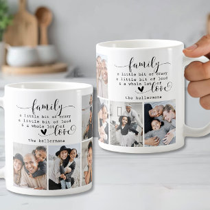 Schattige Quote Aangepaste Familie 8 Foto Koffiemok