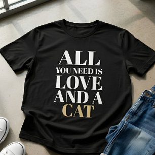 Schattige Quote Alles Wat Je Nodig Hebt Is Liefde T-shirt