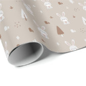 Schattige Rabbit Pattern Wrapping Paper Roll Cadeaupapier (Rol Hoek)