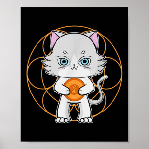 Schattige Ragdoll Kat Anime Feliene Leukemie Bewus Poster