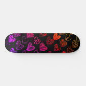 Schattige Rainbow Heart Scribble Tekening Skateboard (Horizontaal)