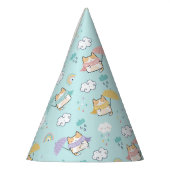 Schattige Rainy Day Pattern Party Pet Feesthoedjes (Links)