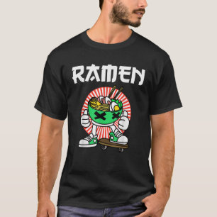 Schattige Ramen Skater T-shirt Kawaii Anime Skateb