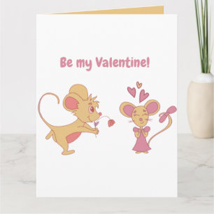 Schattige Rat Jubileum / Valentijnsdag Kaart