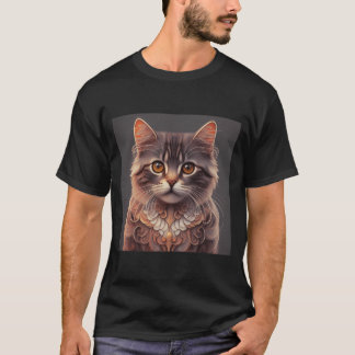 Schattige Realistisch Tater Tot Cat T-shirt