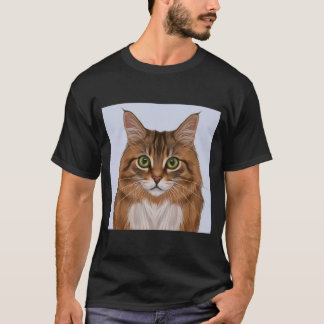 Schattige Realistisch Tater Tot Cat T-shirt