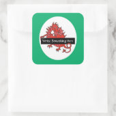 Schattige Red Dragon Blad van Stickers te personal (Tas)