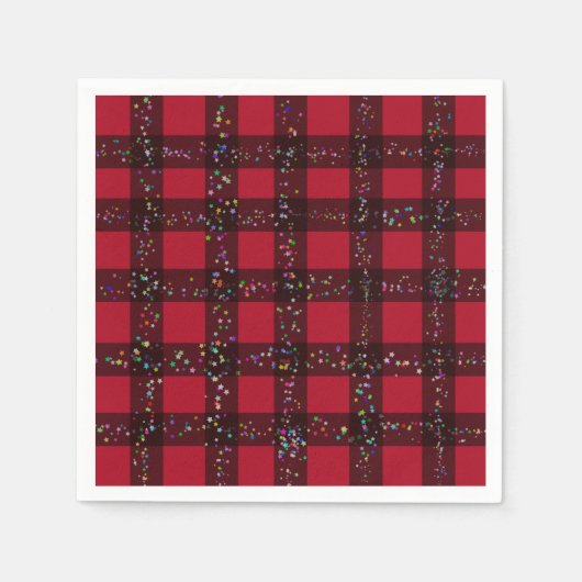 Schattige Red Plaid Gingham Pattern Servet (Voorkant)