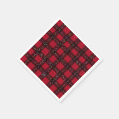 Schattige Red Plaid Gingham Pattern Servet (Hoek)