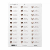 Schattige Red Tri Aussie met bloemen Etiket (Full Sheet)