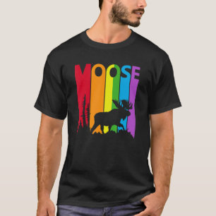 Schattige Regenboog Eland Dierenliefhebber T-shirt