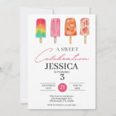 Schattige Regenboog ijsijsijsje verjaardagsfeestje Kaart (Voorkant)