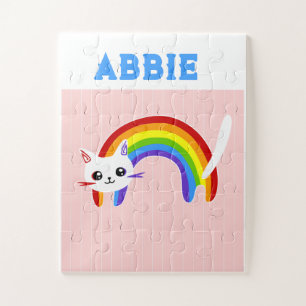 schattige regenboog kat legpuzzel