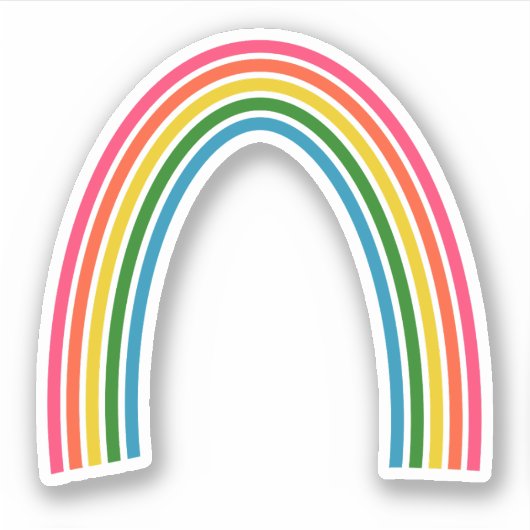 Schattige regenboog sticker (Voorkant)