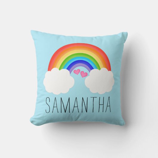 Schattige regenboognaam kussen (Voorkant)