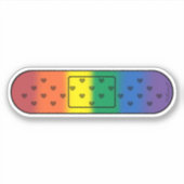 Schattige regenboogverband sticker (Voorkant)