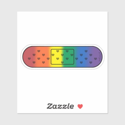 Schattige regenboogverband sticker (Vel)