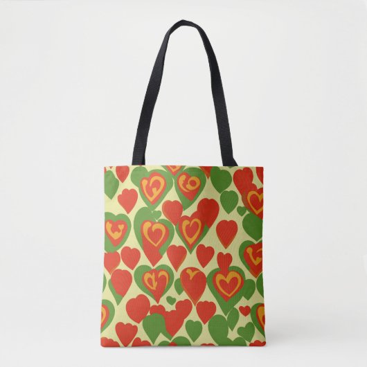 Schattige Reggae Mini Hearts Pattern Draagtas (Voorkant)