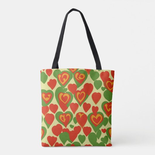 Schattige Reggae Mini Hearts Pattern Draagtas (Achterkant)