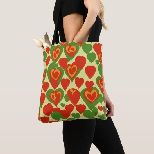 Schattige Reggae Mini Hearts Pattern Draagtas (Dichtbij)