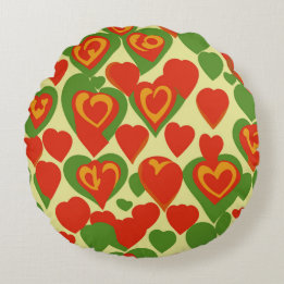 Schattige Reggae Mini Hearts Pattern Rond Kussen
