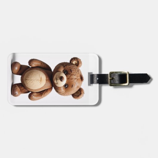Schattige reisgenoot: Teddy Bear Bagagelabel (Voorkant horizontaal)
