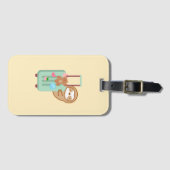 Schattige Reizen Sloth Bagagelabel (Voorkant (horizontaal))